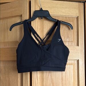 Gymshark Black Strappy Sports Bra